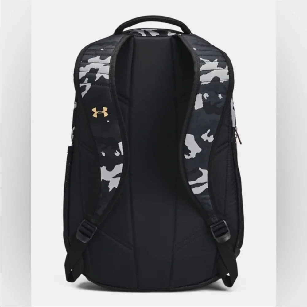 {Under Armour} UA Hustle Backpack in Camo Black / Metallic Gold - NWT